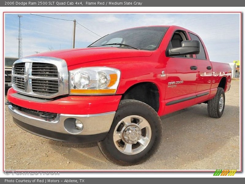 Flame Red / Medium Slate Gray 2006 Dodge Ram 2500 SLT Quad Cab 4x4