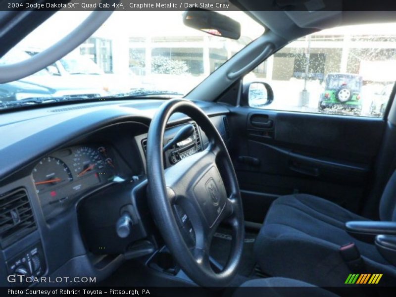 Graphite Metallic / Dark Slate Gray 2004 Dodge Dakota SXT Quad Cab 4x4