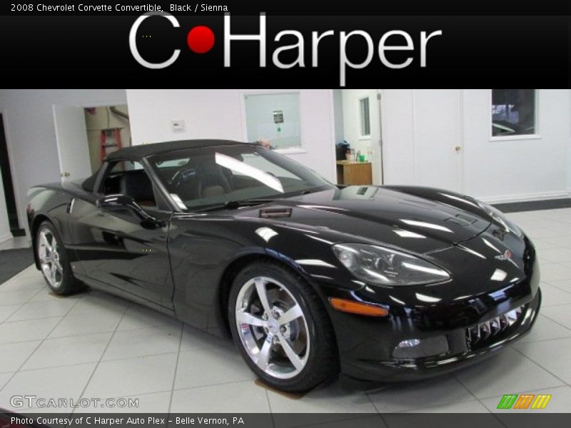Black / Sienna 2008 Chevrolet Corvette Convertible