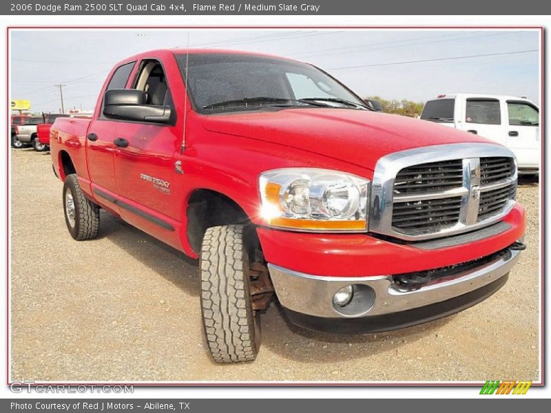 Flame Red / Medium Slate Gray 2006 Dodge Ram 2500 SLT Quad Cab 4x4