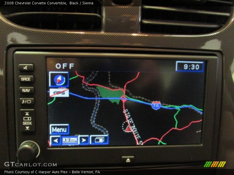 Navigation of 2008 Corvette Convertible