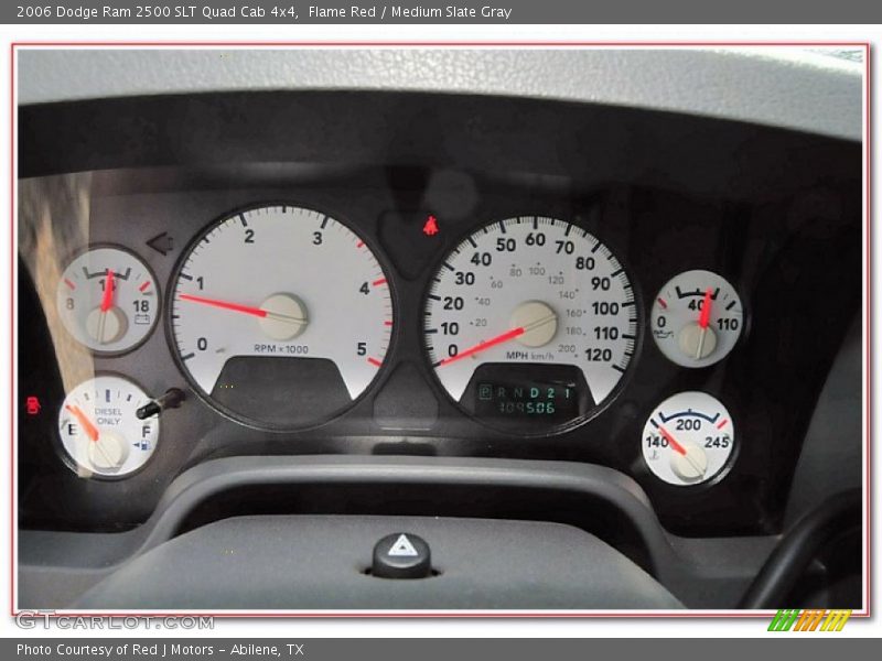 Flame Red / Medium Slate Gray 2006 Dodge Ram 2500 SLT Quad Cab 4x4