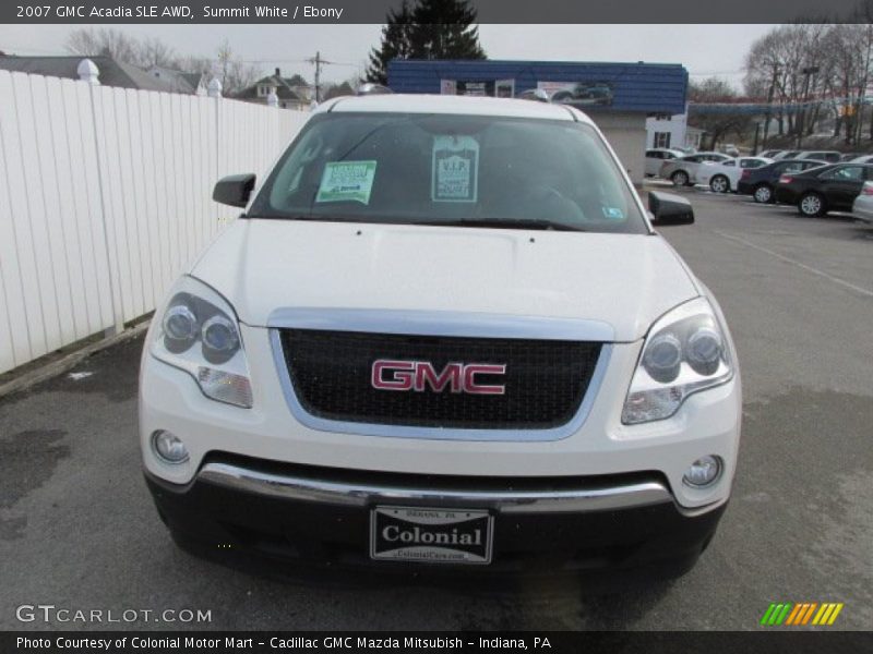 Summit White / Ebony 2007 GMC Acadia SLE AWD
