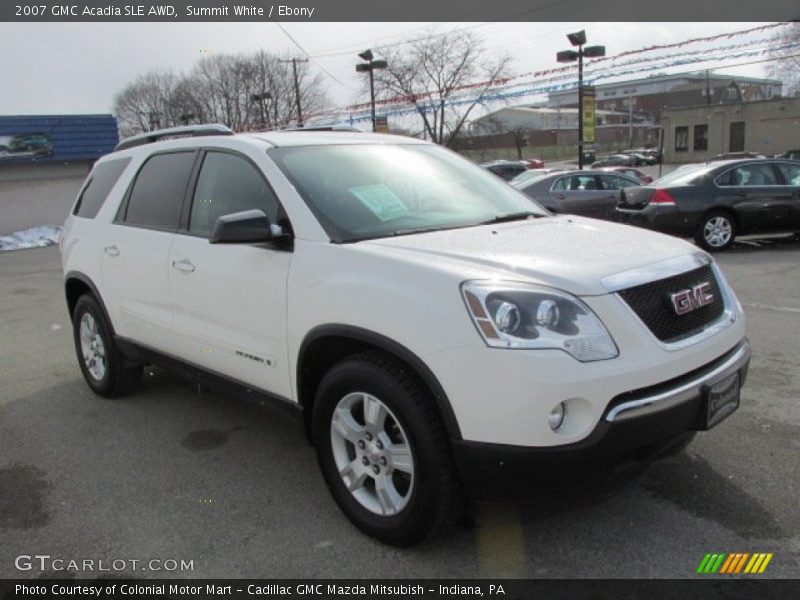 Summit White / Ebony 2007 GMC Acadia SLE AWD