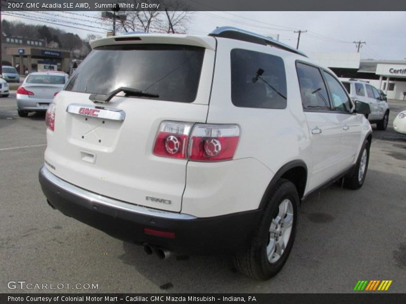 Summit White / Ebony 2007 GMC Acadia SLE AWD