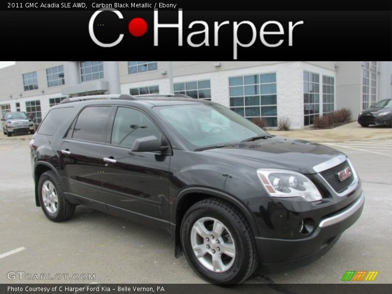 Carbon Black Metallic / Ebony 2011 GMC Acadia SLE AWD