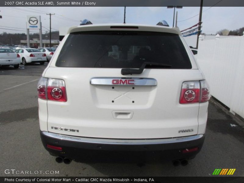 Summit White / Ebony 2007 GMC Acadia SLE AWD
