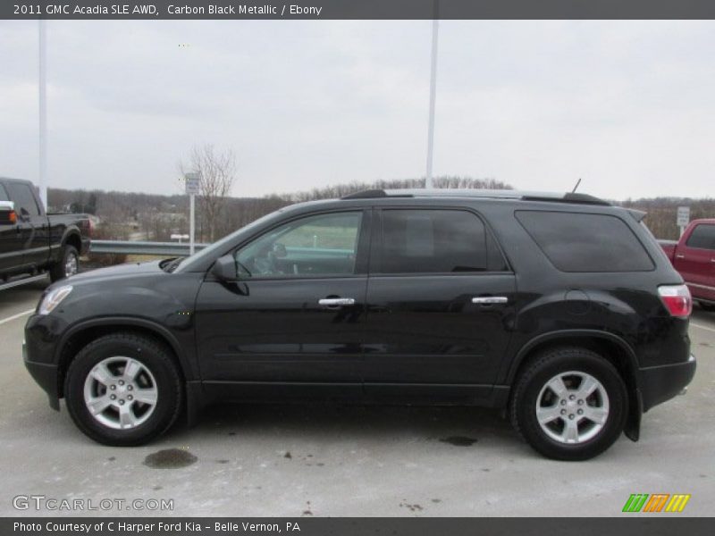Carbon Black Metallic / Ebony 2011 GMC Acadia SLE AWD