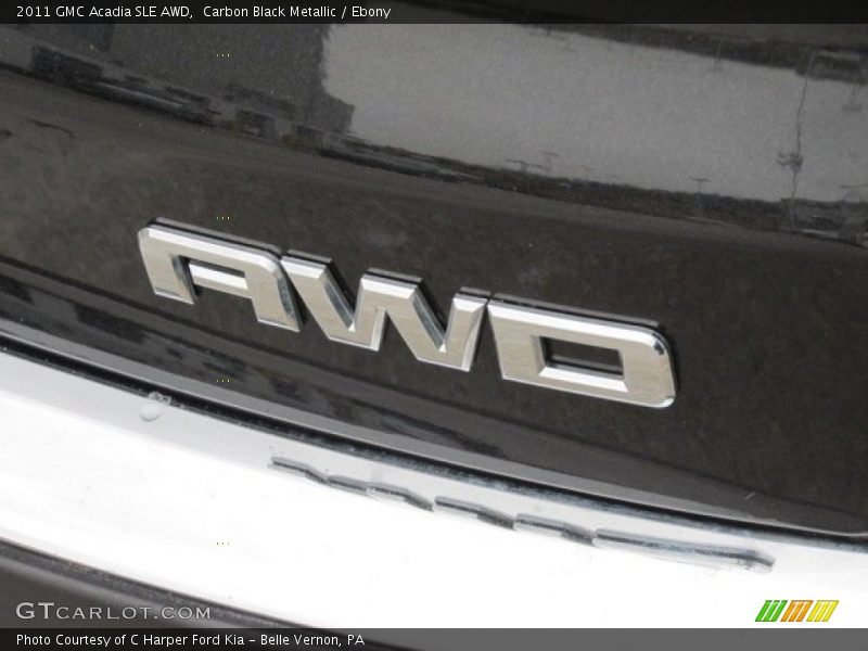 Carbon Black Metallic / Ebony 2011 GMC Acadia SLE AWD