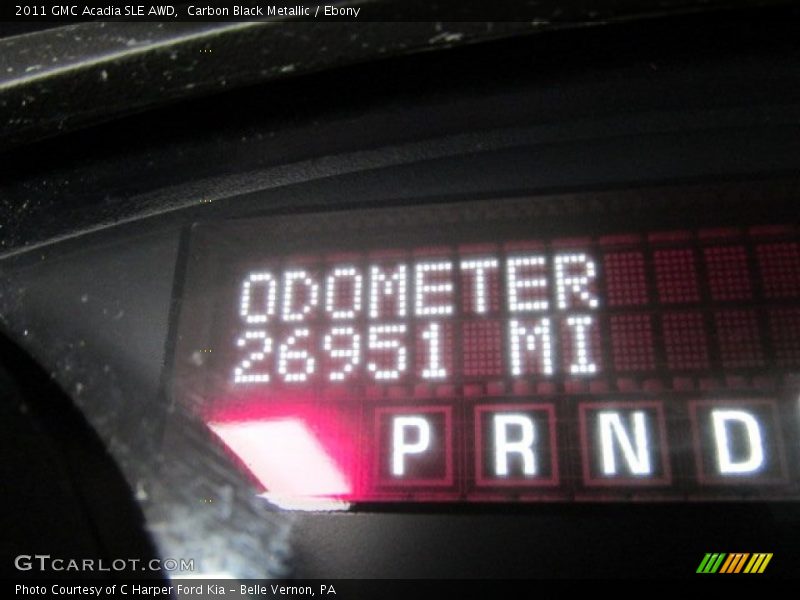Carbon Black Metallic / Ebony 2011 GMC Acadia SLE AWD