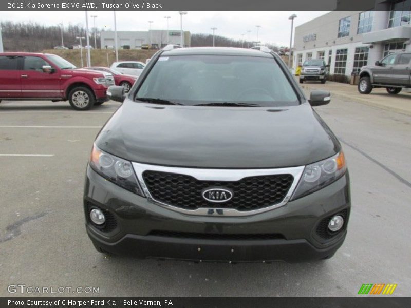 Tuscan Olive / Black 2013 Kia Sorento EX V6 AWD