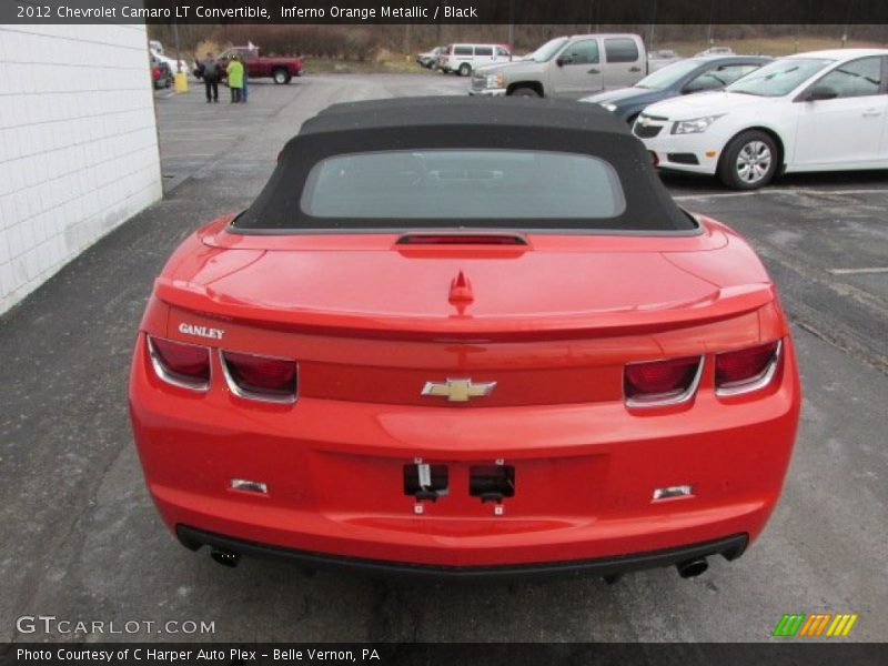Inferno Orange Metallic / Black 2012 Chevrolet Camaro LT Convertible