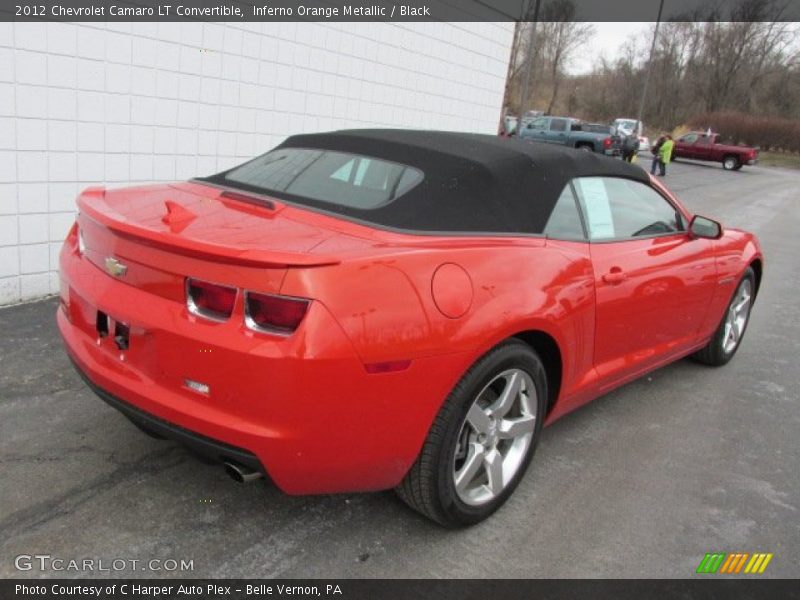 Inferno Orange Metallic / Black 2012 Chevrolet Camaro LT Convertible