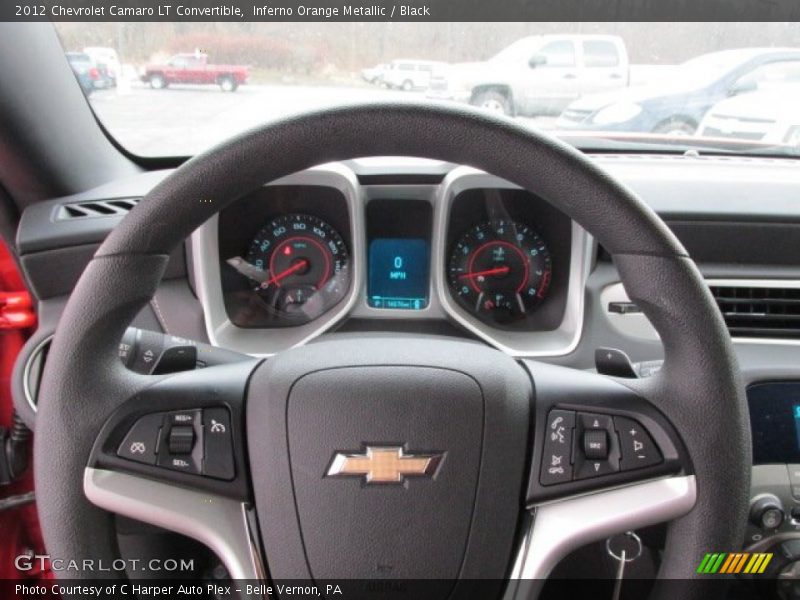 Inferno Orange Metallic / Black 2012 Chevrolet Camaro LT Convertible