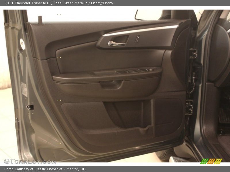 Steel Green Metallic / Ebony/Ebony 2011 Chevrolet Traverse LT