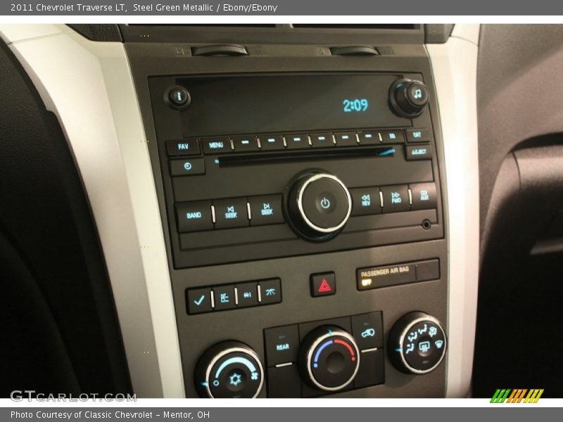 Steel Green Metallic / Ebony/Ebony 2011 Chevrolet Traverse LT