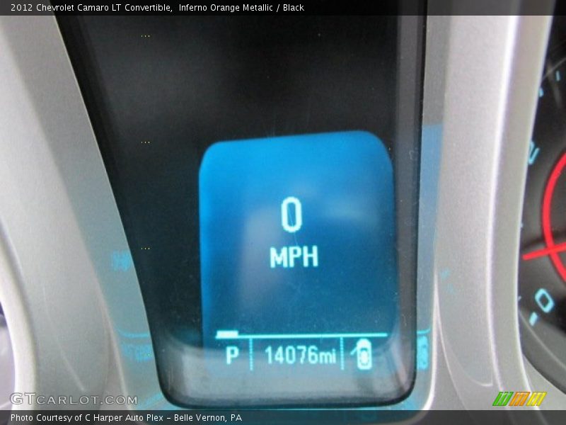 Inferno Orange Metallic / Black 2012 Chevrolet Camaro LT Convertible