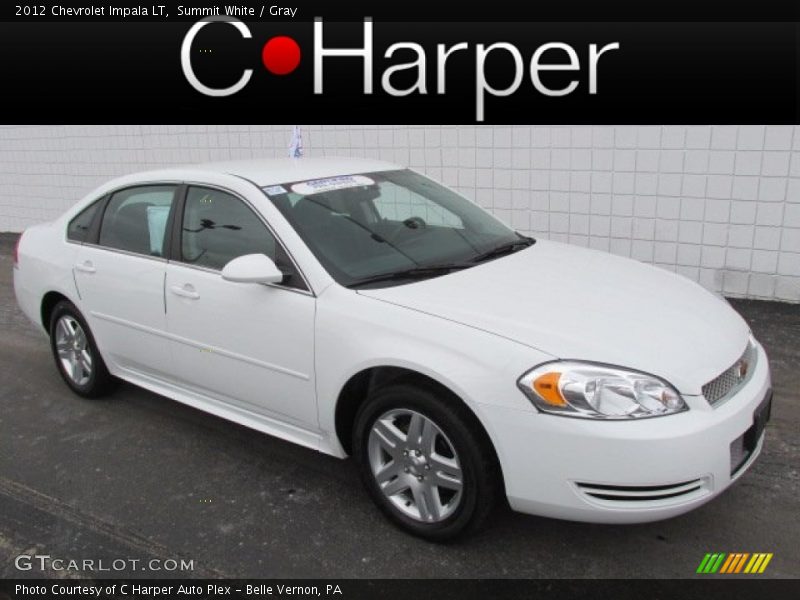 Summit White / Gray 2012 Chevrolet Impala LT
