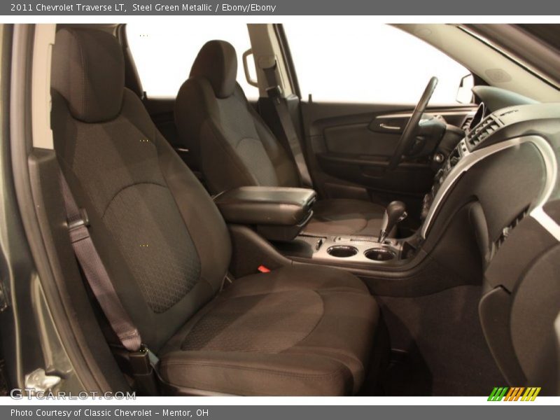 Steel Green Metallic / Ebony/Ebony 2011 Chevrolet Traverse LT