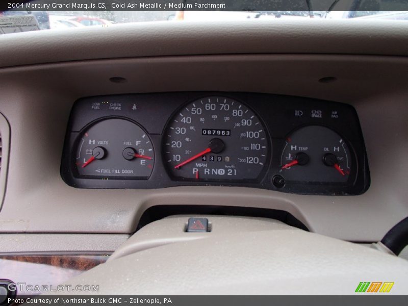 Gold Ash Metallic / Medium Parchment 2004 Mercury Grand Marquis GS