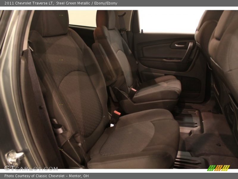 Steel Green Metallic / Ebony/Ebony 2011 Chevrolet Traverse LT