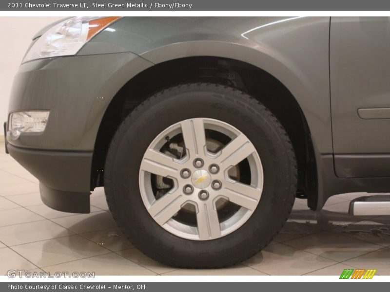Steel Green Metallic / Ebony/Ebony 2011 Chevrolet Traverse LT