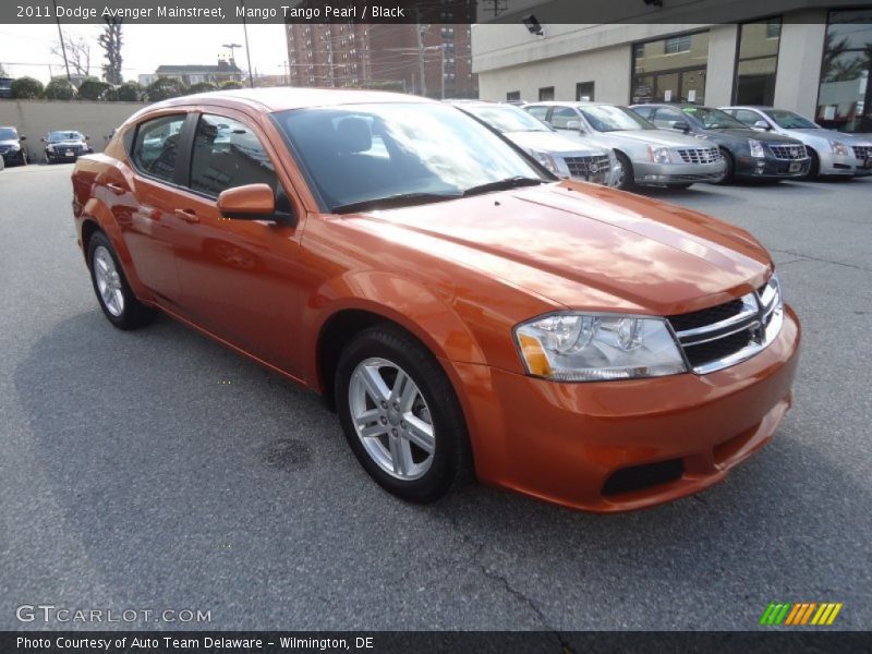 Mango Tango Pearl / Black 2011 Dodge Avenger Mainstreet