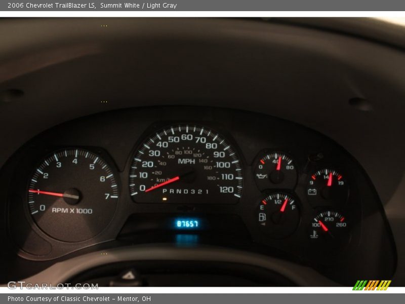 Summit White / Light Gray 2006 Chevrolet TrailBlazer LS