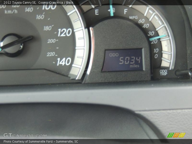 Cosmic Gray Mica / Black 2012 Toyota Camry SE