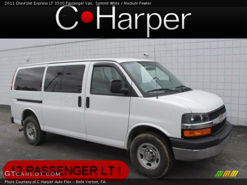 Summit White / Medium Pewter 2011 Chevrolet Express LT 3500 Passenger Van