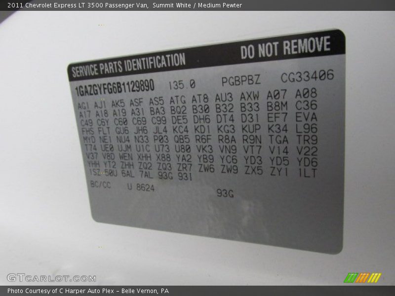Summit White / Medium Pewter 2011 Chevrolet Express LT 3500 Passenger Van