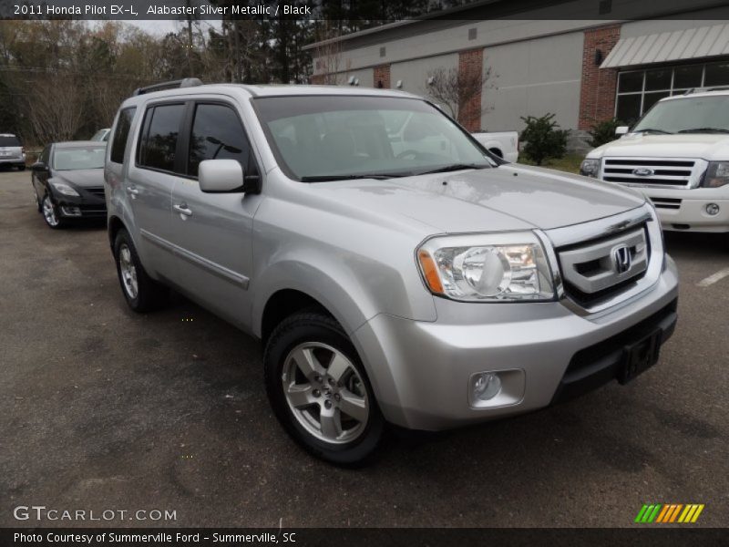 Alabaster Silver Metallic / Black 2011 Honda Pilot EX-L