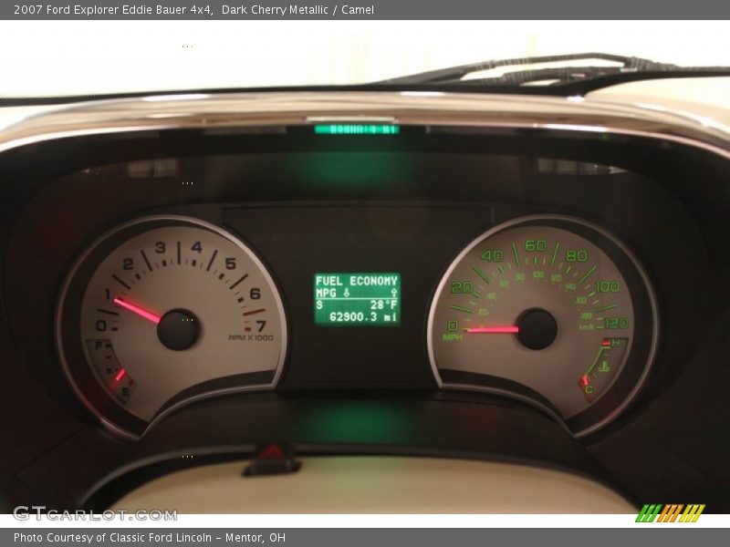 Dark Cherry Metallic / Camel 2007 Ford Explorer Eddie Bauer 4x4