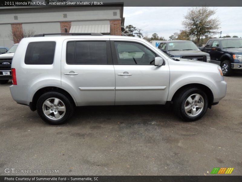 Alabaster Silver Metallic / Black 2011 Honda Pilot EX-L