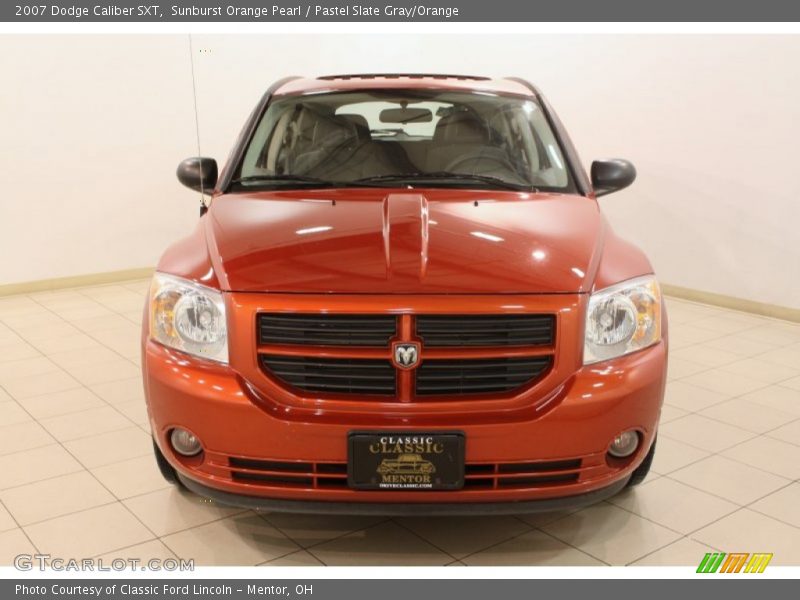 Sunburst Orange Pearl / Pastel Slate Gray/Orange 2007 Dodge Caliber SXT