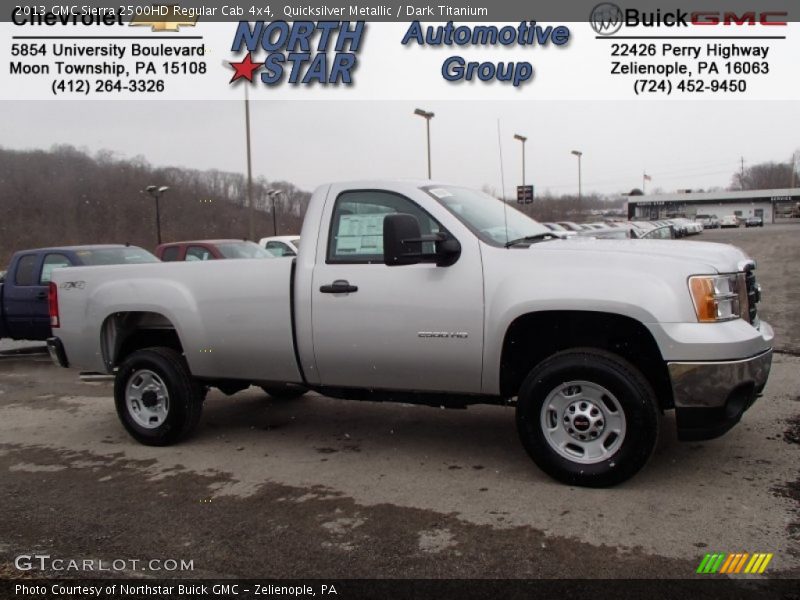 Quicksilver Metallic / Dark Titanium 2013 GMC Sierra 2500HD Regular Cab 4x4