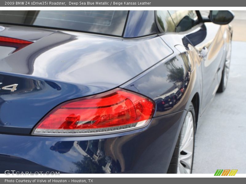Deep Sea Blue Metallic / Beige Kansas Leather 2009 BMW Z4 sDrive35i Roadster