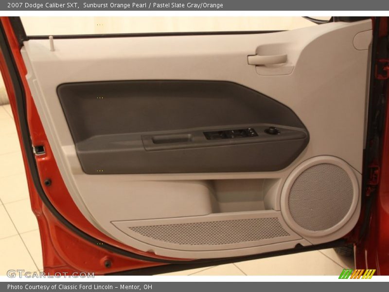 Sunburst Orange Pearl / Pastel Slate Gray/Orange 2007 Dodge Caliber SXT
