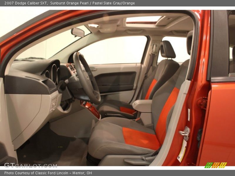  2007 Caliber SXT Pastel Slate Gray/Orange Interior