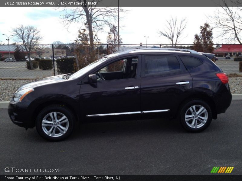 Black Amethyst / Black 2012 Nissan Rogue SV AWD