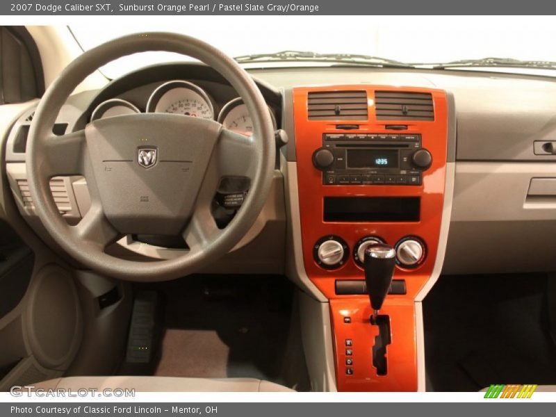 Sunburst Orange Pearl / Pastel Slate Gray/Orange 2007 Dodge Caliber SXT