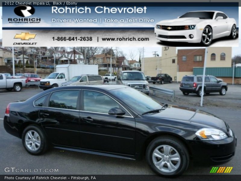 Black / Ebony 2012 Chevrolet Impala LS