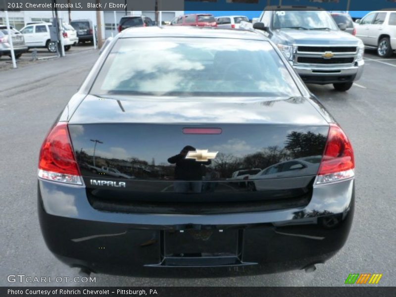 Black / Ebony 2012 Chevrolet Impala LS