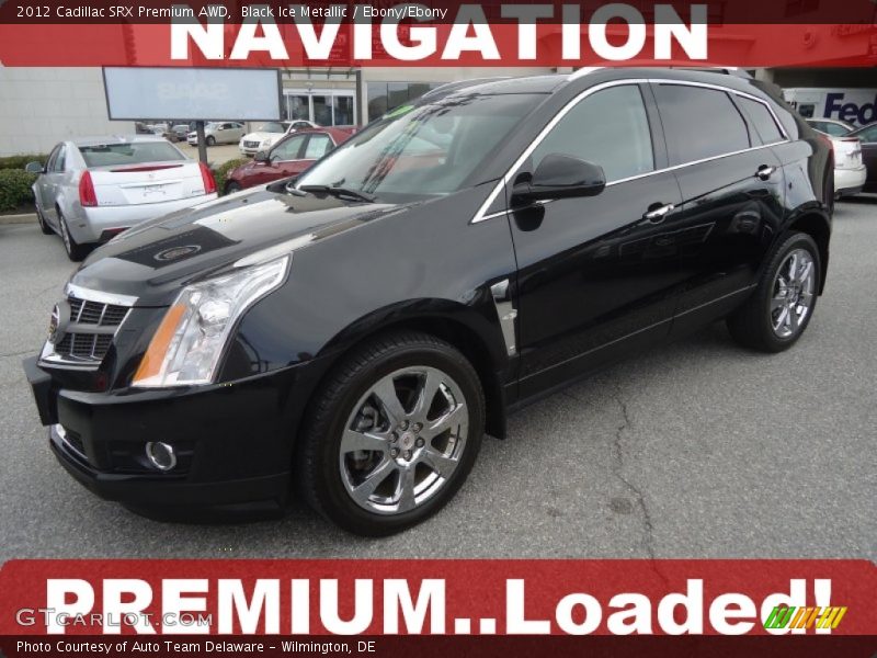 Black Ice Metallic / Ebony/Ebony 2012 Cadillac SRX Premium AWD