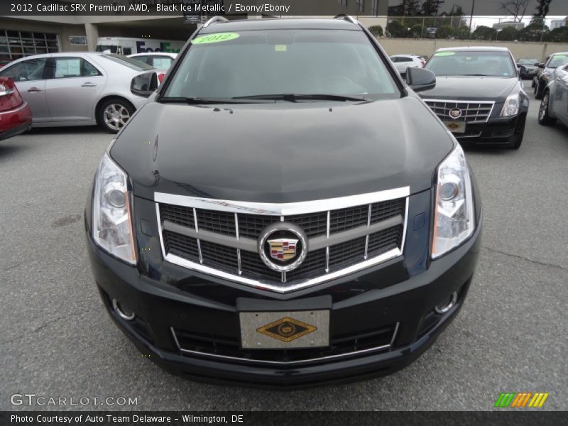 Black Ice Metallic / Ebony/Ebony 2012 Cadillac SRX Premium AWD