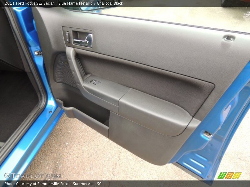 Blue Flame Metallic / Charcoal Black 2011 Ford Focus SES Sedan
