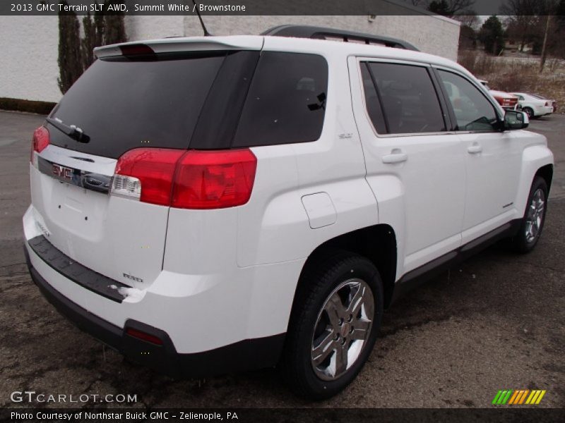 Summit White / Brownstone 2013 GMC Terrain SLT AWD