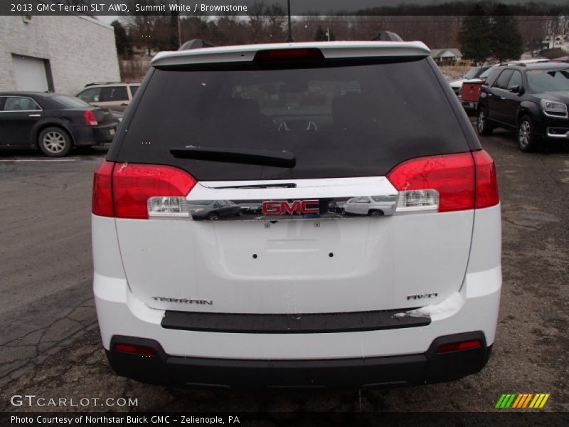 Summit White / Brownstone 2013 GMC Terrain SLT AWD