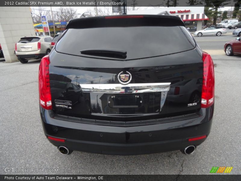 Black Ice Metallic / Ebony/Ebony 2012 Cadillac SRX Premium AWD