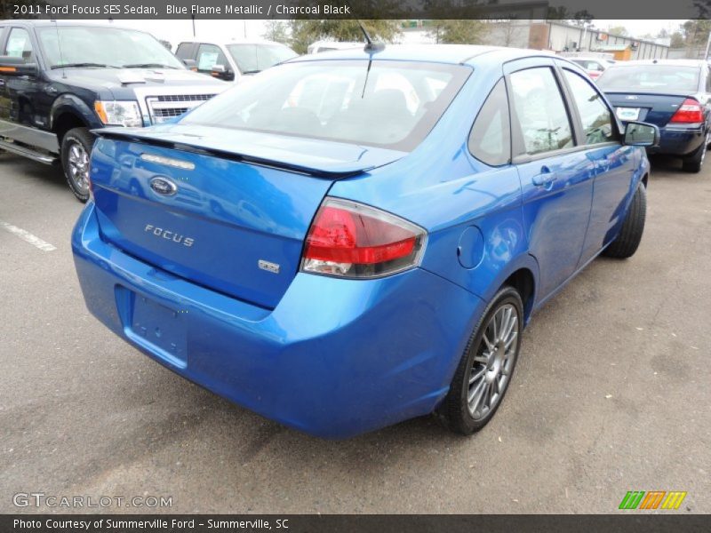 Blue Flame Metallic / Charcoal Black 2011 Ford Focus SES Sedan